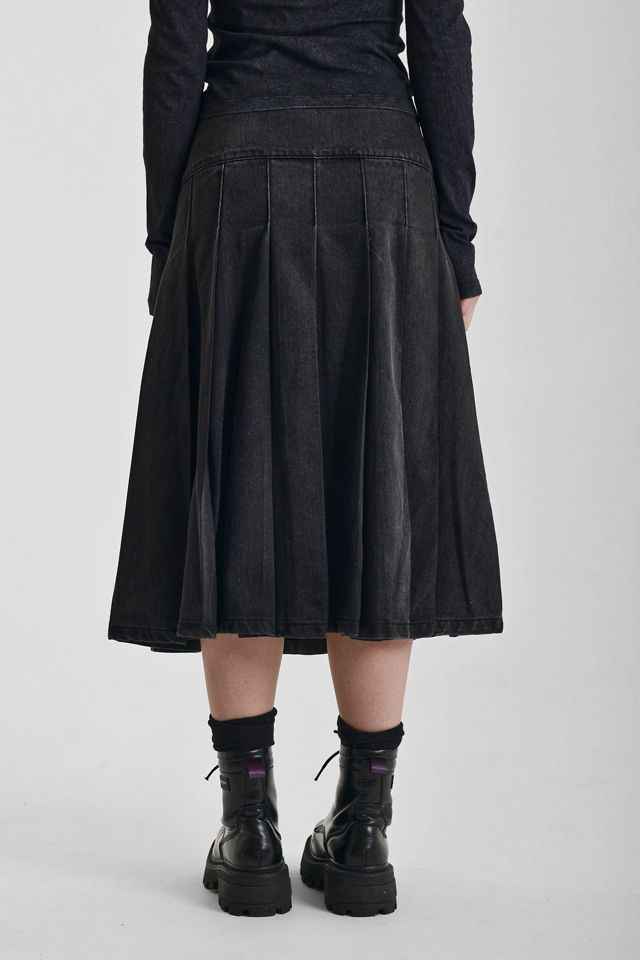 The Ragged Priest Affinity Buckle Detail Pleated Midi Skirt #1