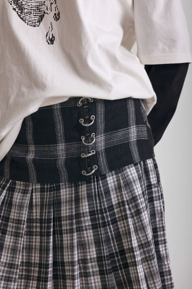 The Ragged Priest Access Spliced Plaid Midi Skirt #2