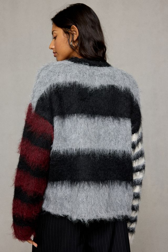 The Ragged Priest Humbug Striped Fuzzy Knit Sweater #4