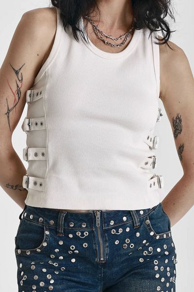 The Ragged Priest Straight Buckle Strap Tank Top