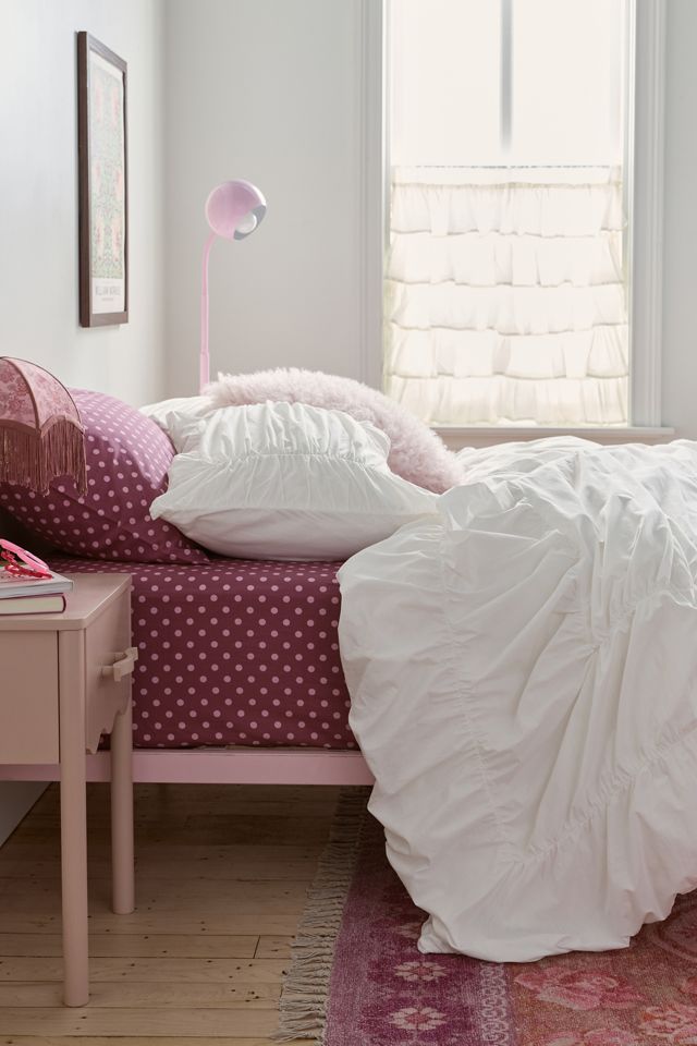 Divine Ruched Cotton Percale Duvet Cover #1