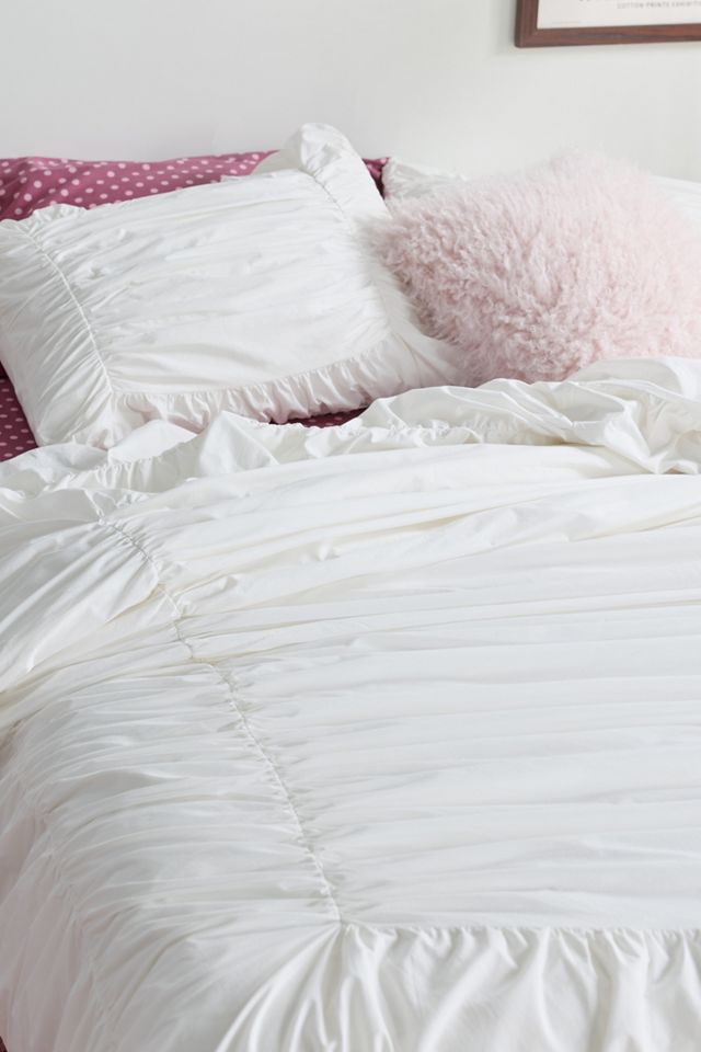 Divine Ruched Cotton Percale Duvet Cover #2