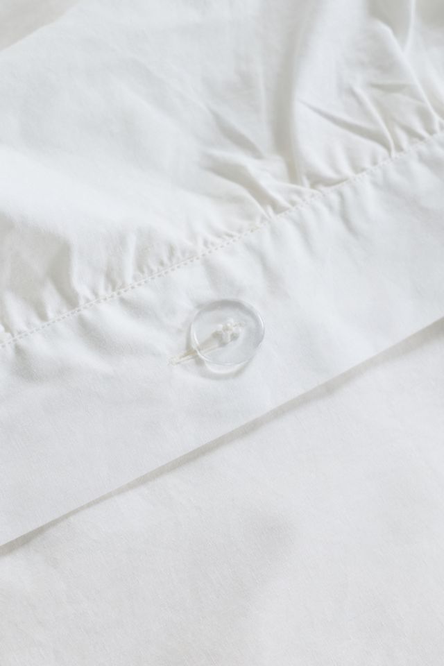 Divine Ruched Cotton Percale Duvet Cover #4