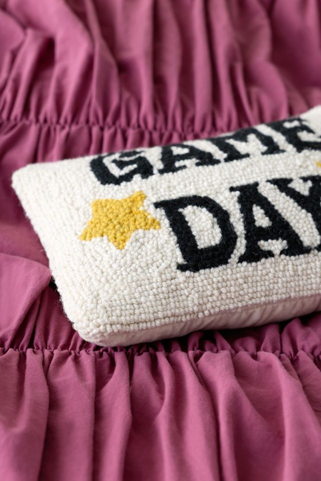 Game Day Tufted Wool Throw Pillow #1