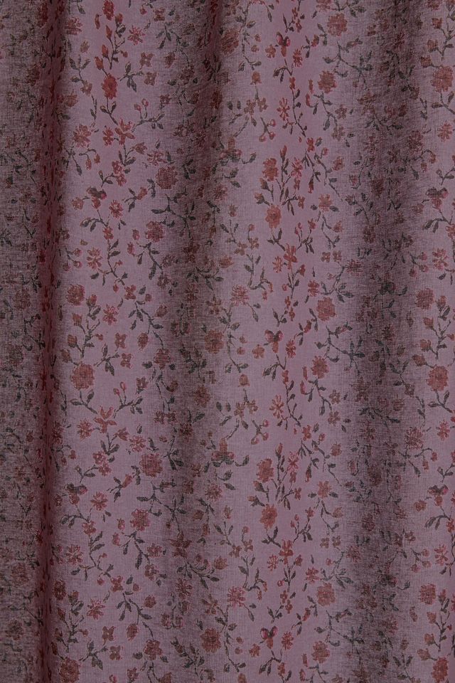 Rideau de douche Clarissa à motif de vignes florales #1