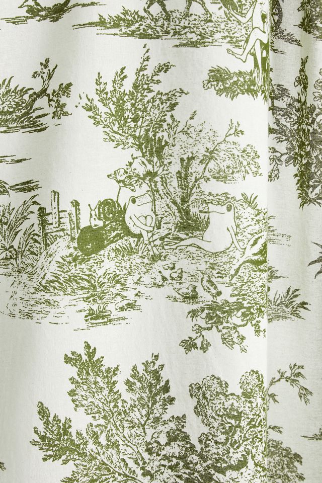 Frog Toile Patterned Shower Curtain #1