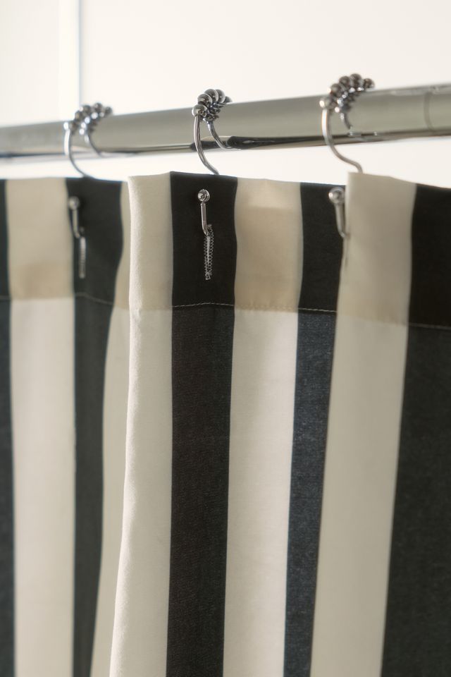 Rideau de douche à motif rayé auvent #2