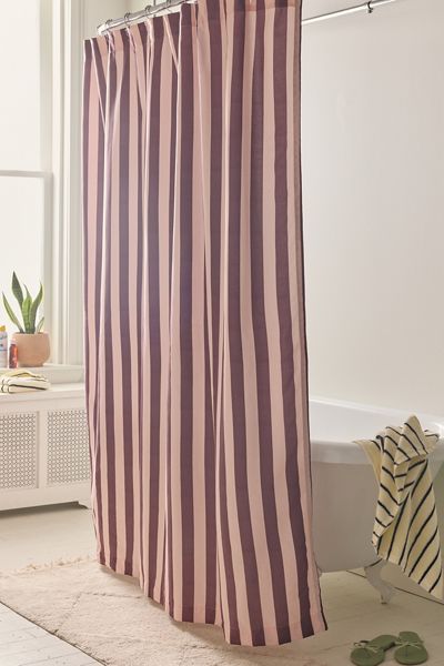 Awning Stripe Patterned Shower Curtain