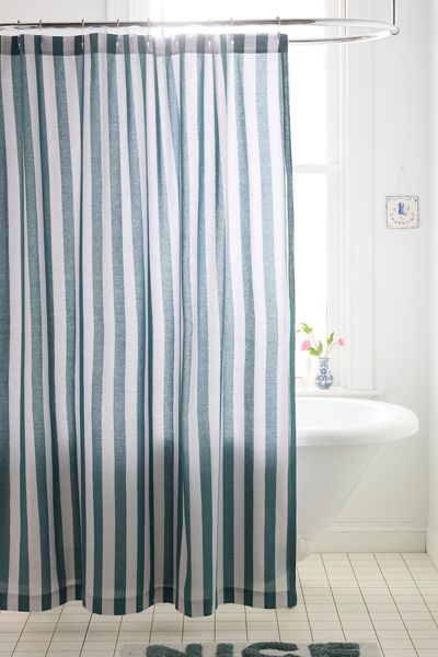 Awning Stripe Patterned Shower Curtain