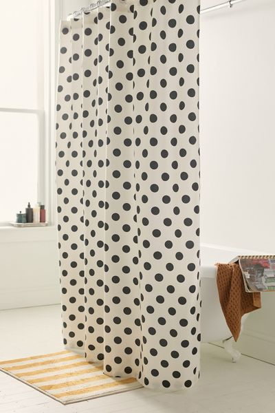 Polka Dot Patterned Shower Curtain