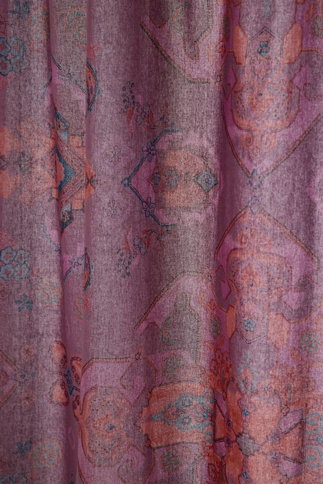 Acacia Floral Medallion Patterned Shower Curtain #1