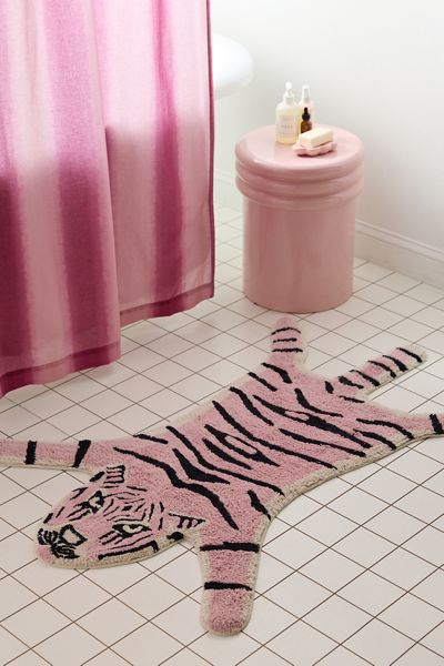 Tiger Shape Tufted Bath Mat