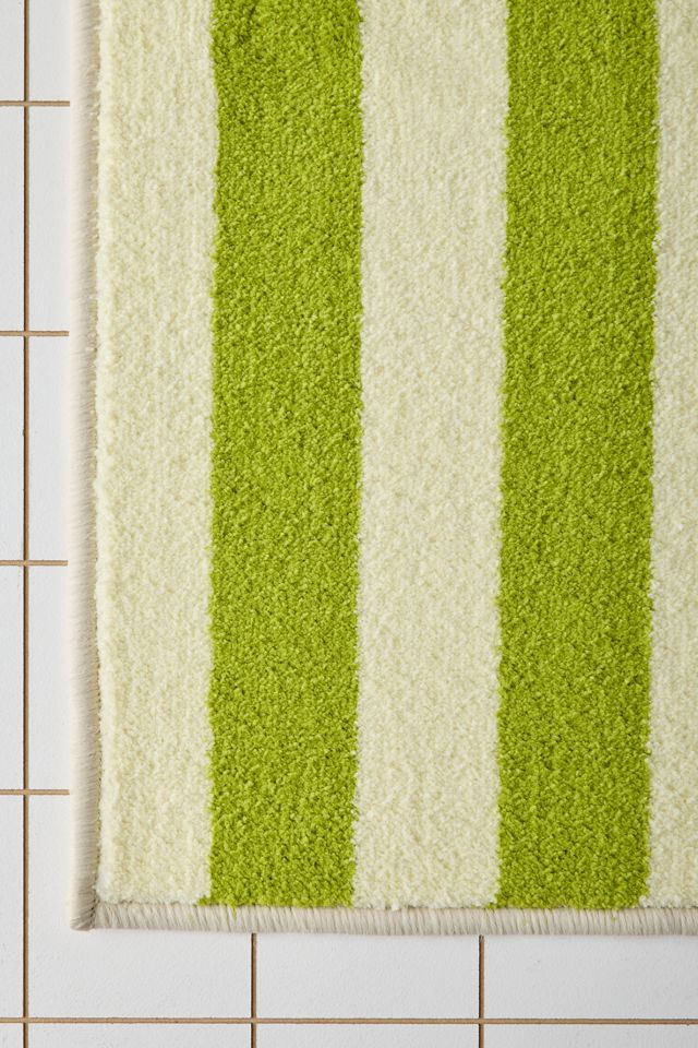 Awning Stripe Plush Printed Bath Mat #3