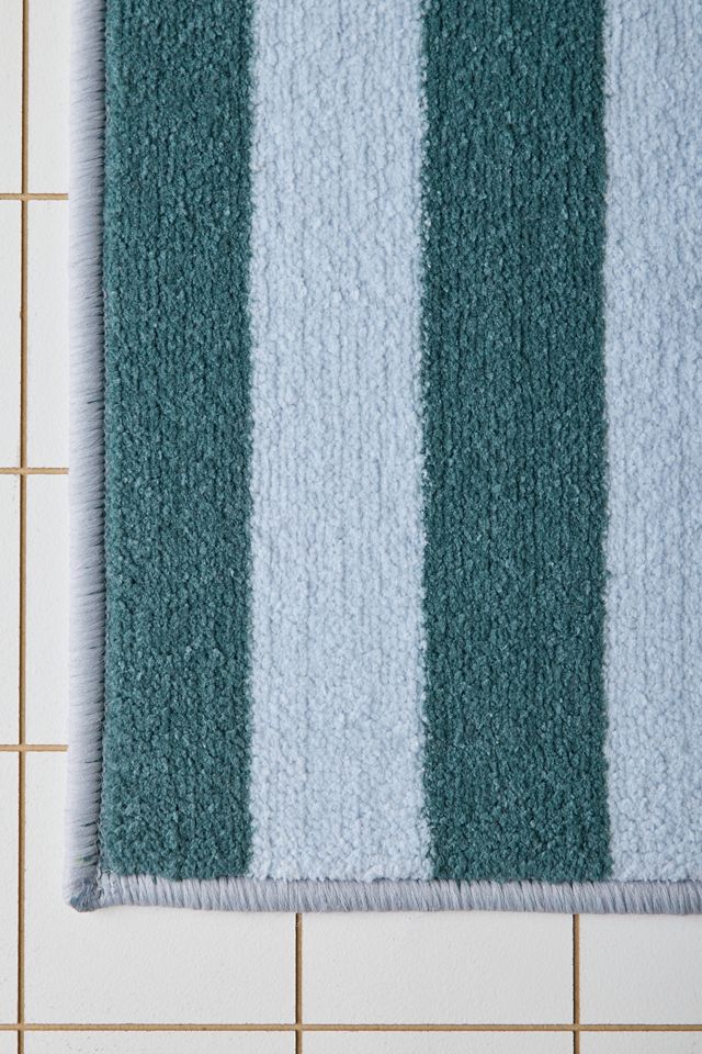 Awning Stripe Plush Printed Bath Mat #3