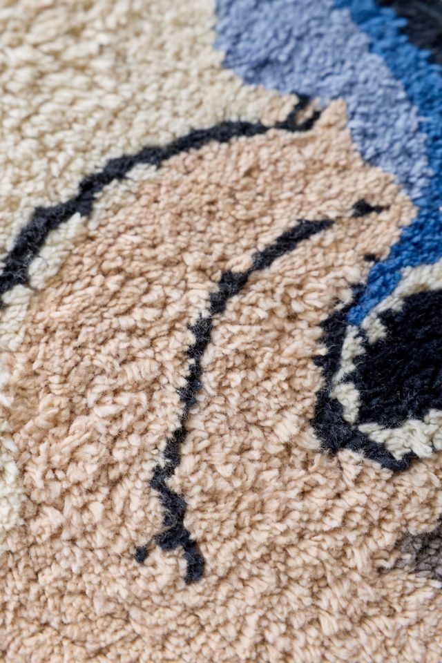 Tapis de bain en peluche tufté en forme de poisson #2
