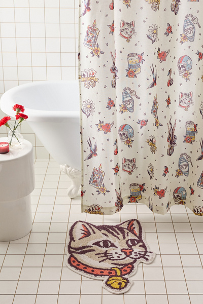 Urban Outfitters Ziggy Cat Shaped Bath Mat - Thumbnail 5