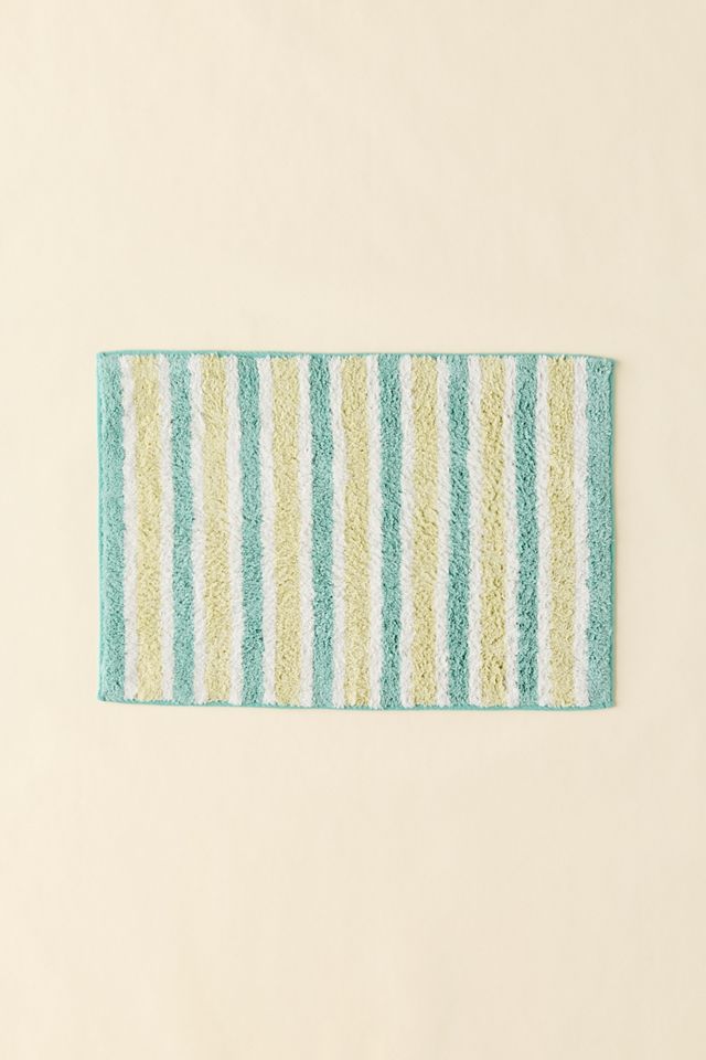 Rowen Shirting Striped Plush Tufted Bath Mat #1