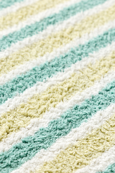 Rowen Shirting Striped Plush Tufted Bath Mat