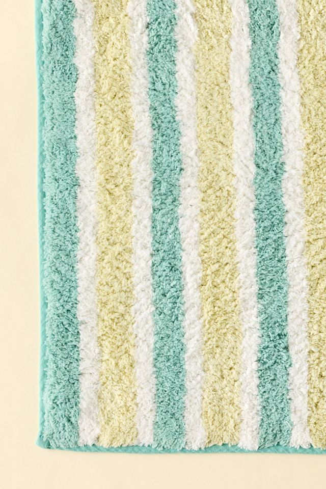 Rowen Shirting Striped Plush Tufted Bath Mat #3