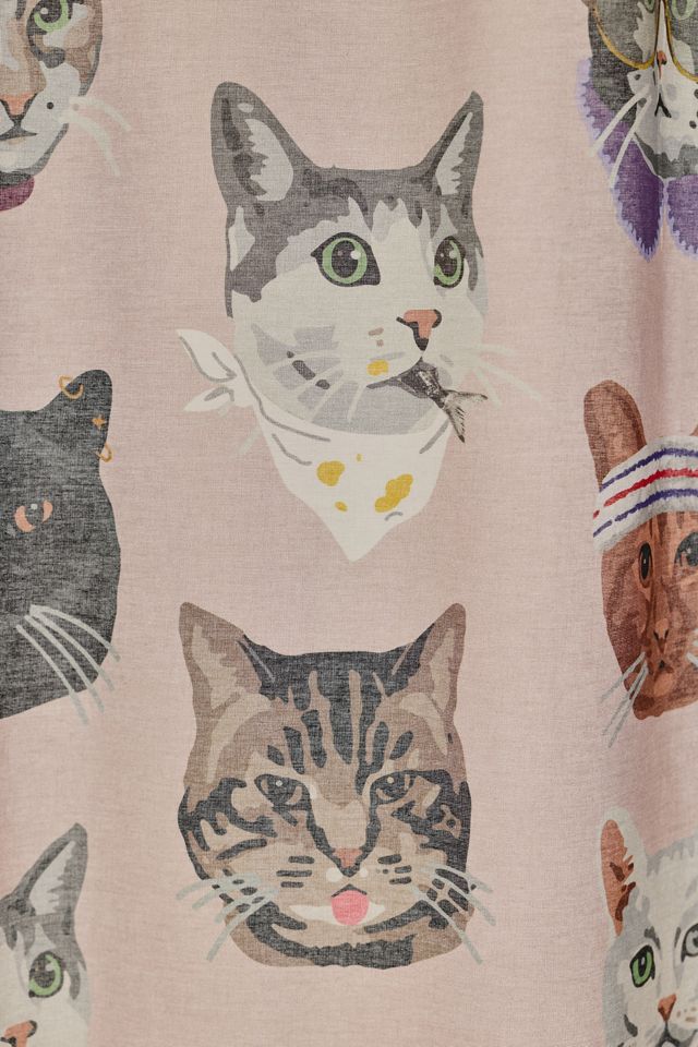 Rideau de douche à motif de chats espiègle #1