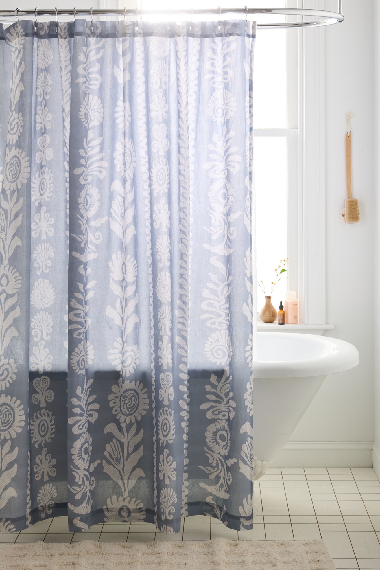 Mara Coastal Icon Striped Patterned Shower Curtain - Blue/White, 72X72