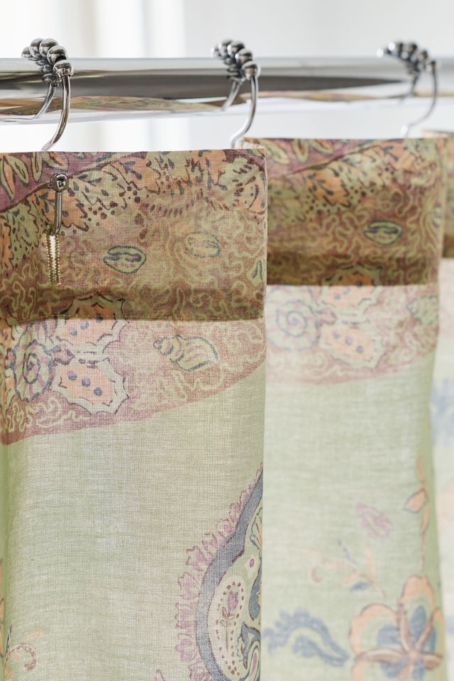 Isla Medallion Patterned Shower Curtain #2