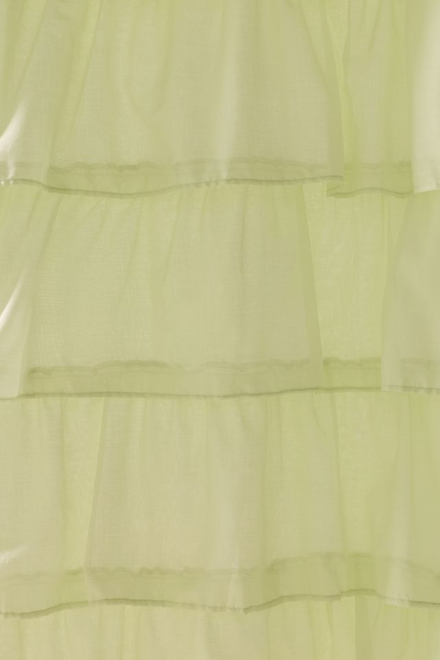 Waterfall Ruffle Cotton Voile Shower Curtain #1
