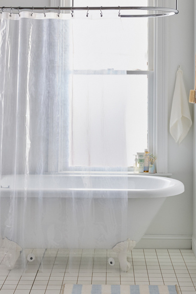 Urban Outfitters Shower Curtain Liner In Clear At  In Transparent