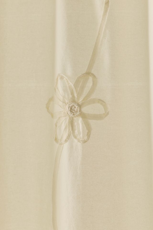Misty Embroidered Floral Shower Curtain #1