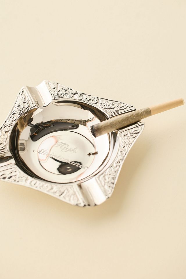 Ornate Etched Brass Ashtray #2