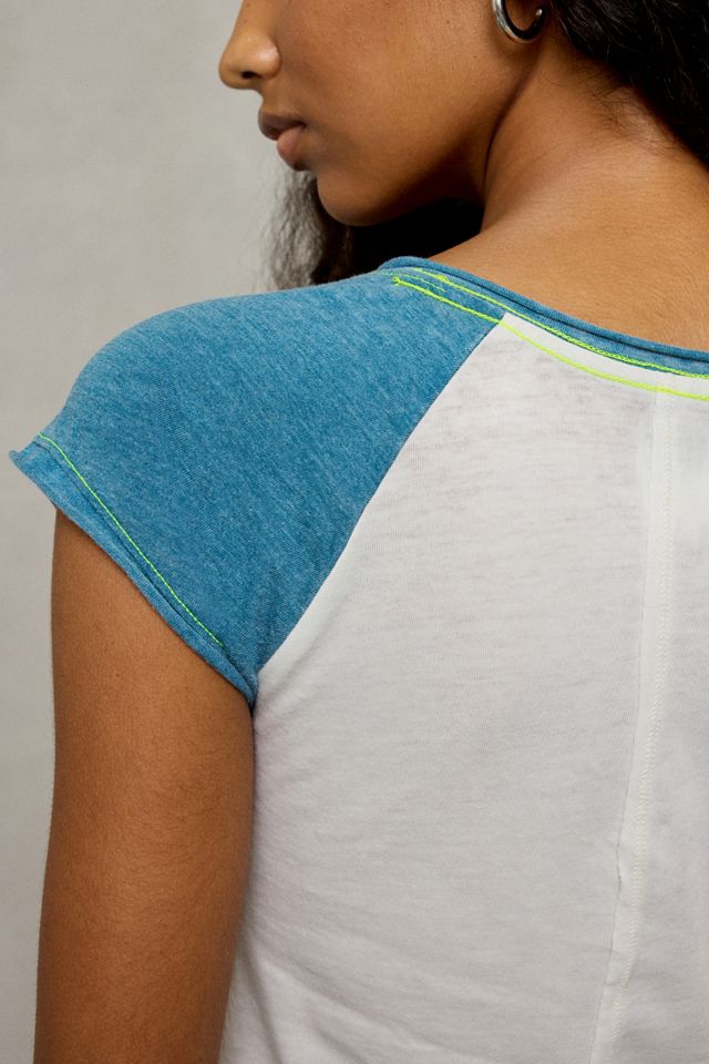 BDG Ivy Raglan Short Sleeve Henley Tee #4