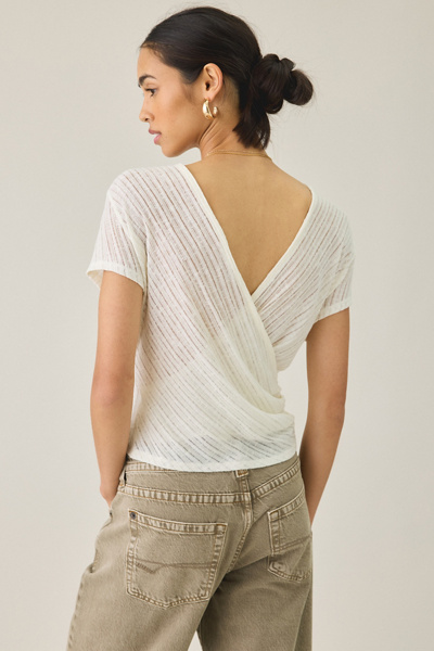 BDG Soren Reversible Surplice Short Sleeve Top