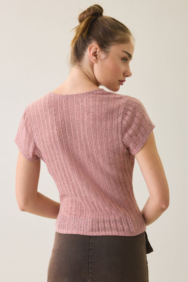 BDG Soren Reversible Surplice Short Sleeve Top #1