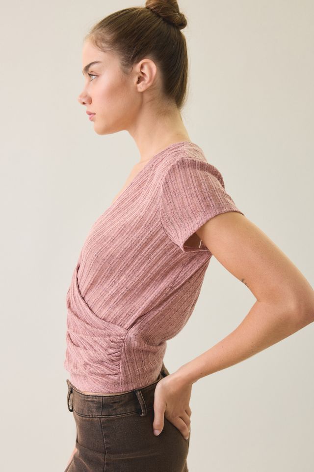 BDG Soren Reversible Surplice Short Sleeve Top #2