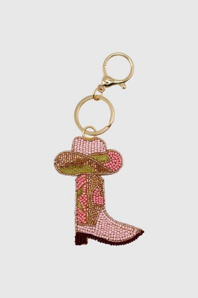 Cowboy Boot Beaded Bag Charm