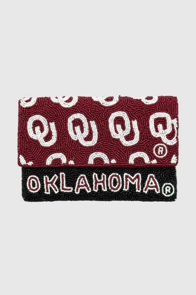 Collegiate Beaded Mini Clutch Bag