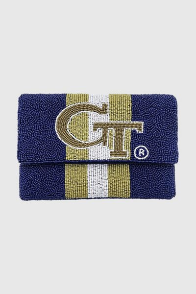 Collegiate Beaded Mini Clutch Bag
