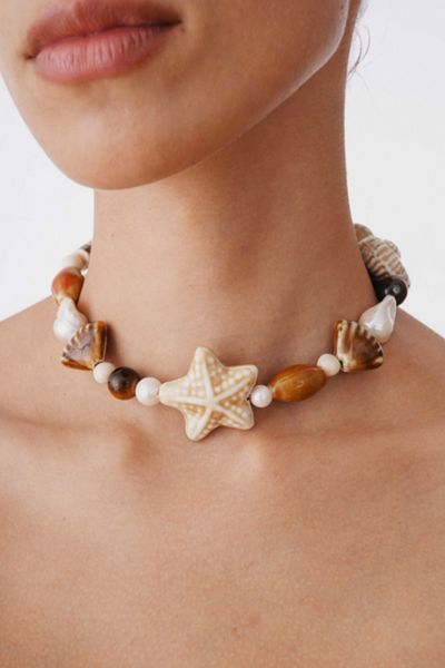 Velvet Luna Ceramic Starfish Necklace