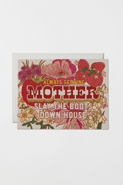 Red Cap Always Serving Mother's Day Greeting Card