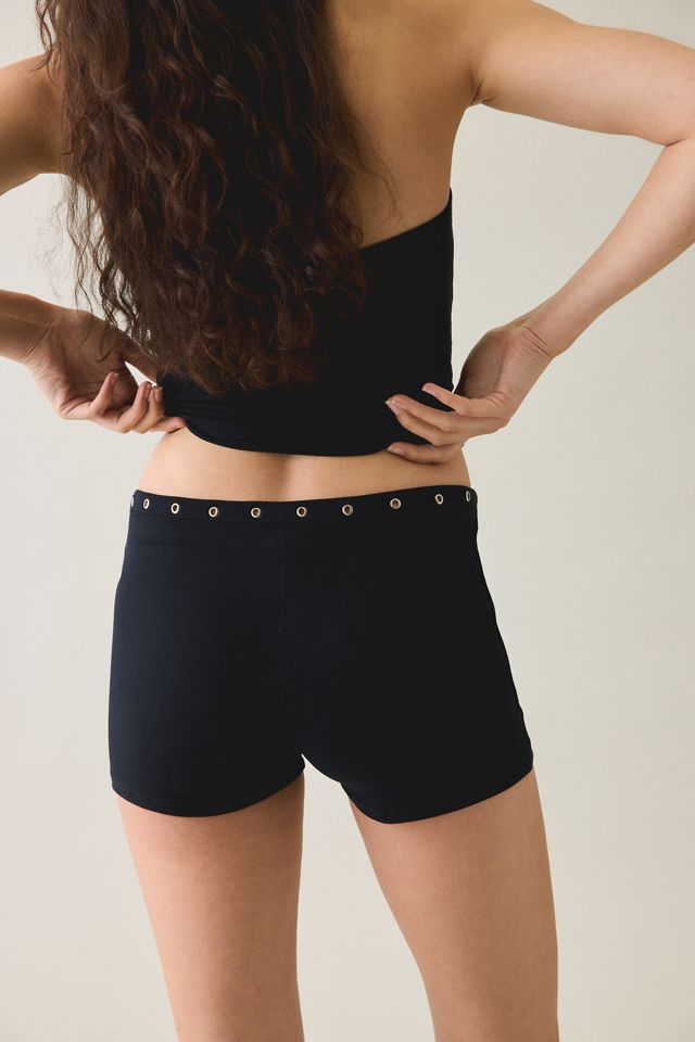 Motel Kendo Silver Eyelet Trim Hot Pants #4