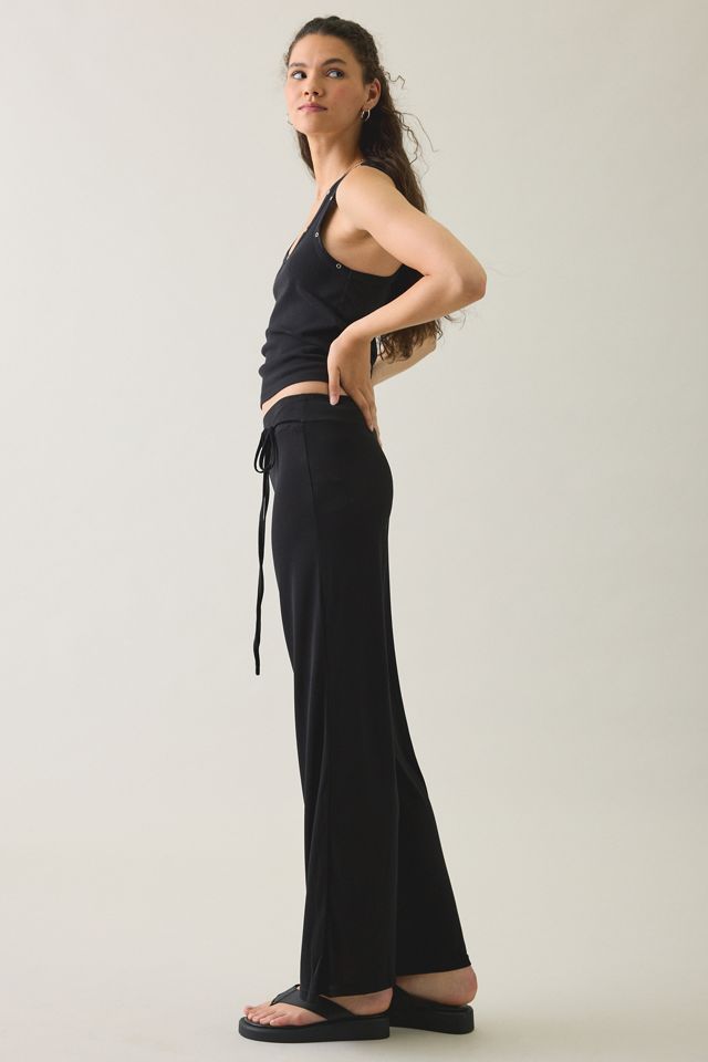 Motel Donata Jersey Knit Foldover Wide Leg Pants #2