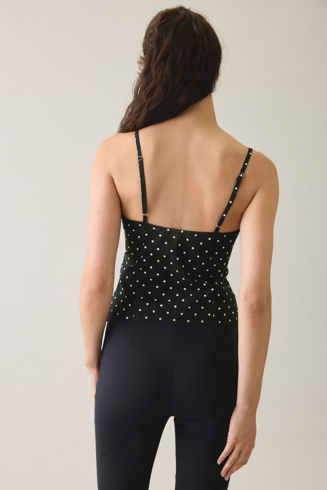 Motel Isamu Polka Dot Ruffle Trim Cami #3