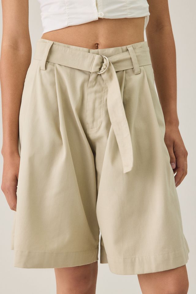 Motel Niso Pleated Wide Leg Longline Shorts #1