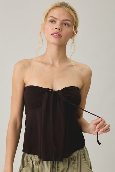 Motel Lue Drape-Front Convertible Tie Tube Top
