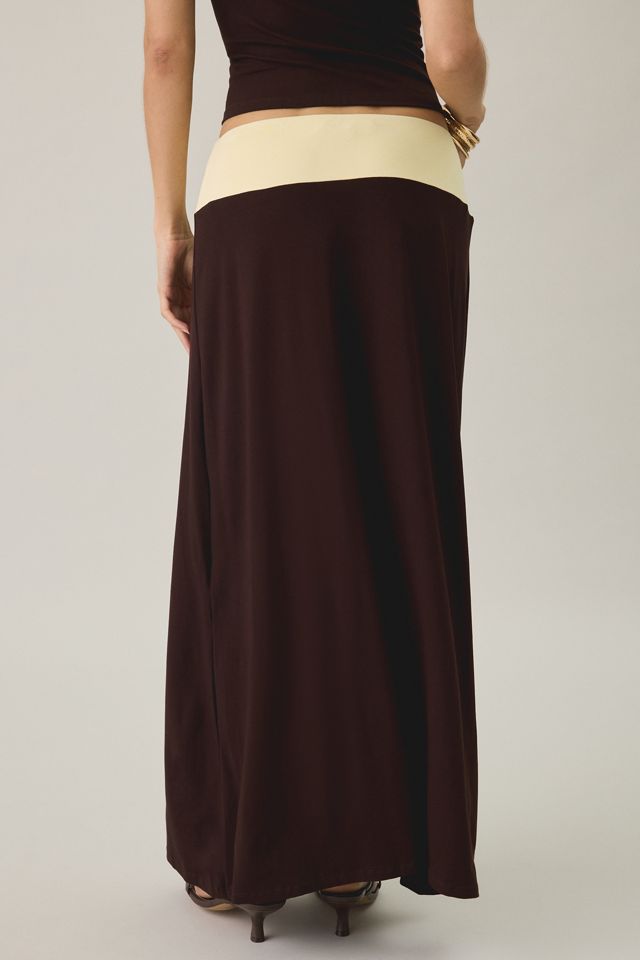 Motel Olie Colorblock Jersey Knit Maxi Skirt #4