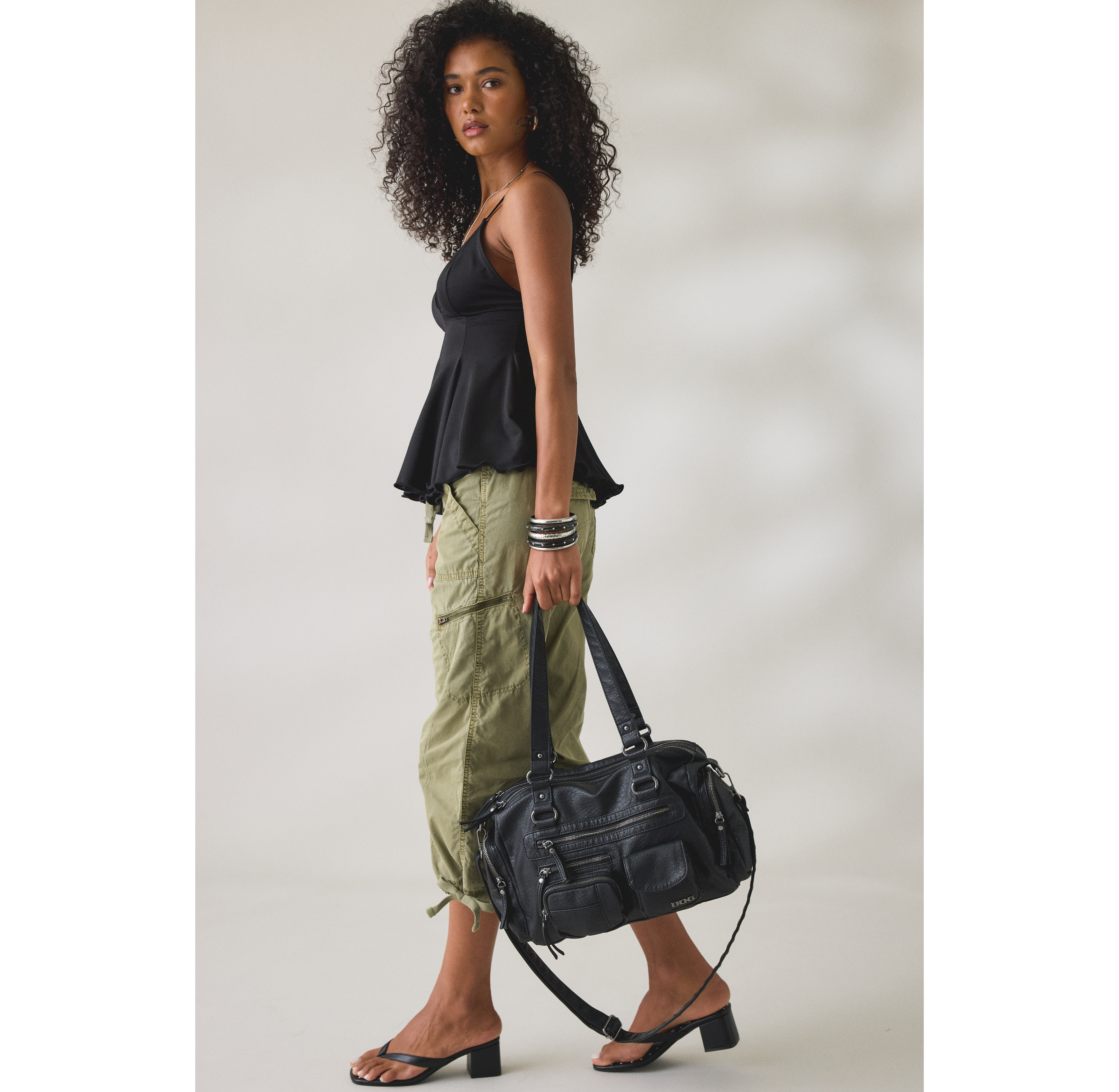BDG Lulu Pocket Faux Leather Shoulder Bag