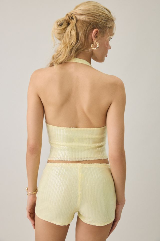 Motel Cosio Sequin Halter Neck Top #3