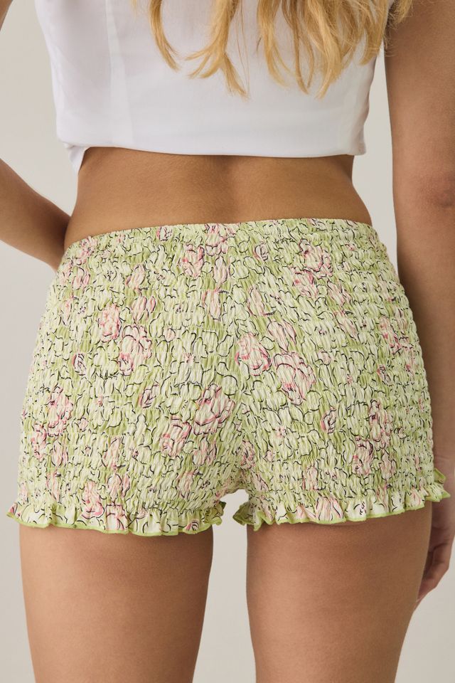 Motel Ritala Shirred Ruffle Micro Shorts #4