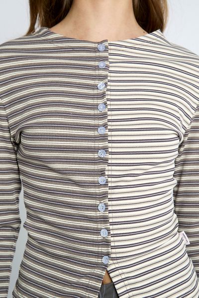 Daisy Street Pecan Contrast Stripe Cardigan