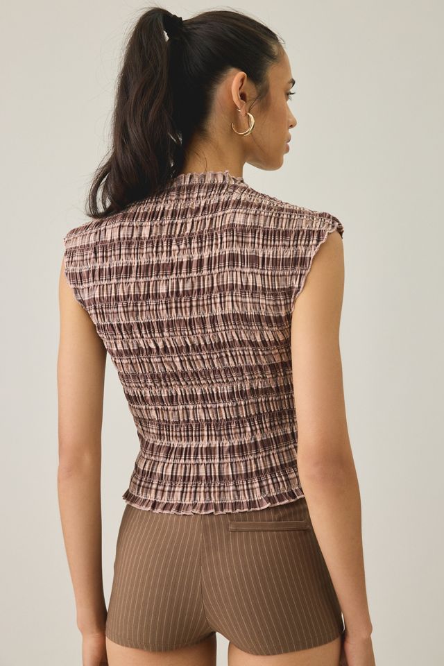 Daisy Street Sweet Stuff Smocked High Neck Sleeveless Top #2